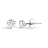 14K White Gold 1.00 Cttw Lab Grown Diamond Martini Set Round Solitaire Stud Earrings