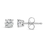 14K White Gold 1/2 Cttw Lab Grown Diamond Solitaire Stud Earrings