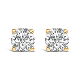 14K White Gold 1/2 Cttw Lab Grown Diamond Solitaire Stud Earrings
