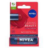 NIVEA Tinted Lip Care Balm with SPF30 UV Protection - Moisturizing, Natural Ingredients, 3-in-1 Formula