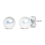.925 Sterling Silver 5-5.5MM Cultured Freshwater Pearl Solitaire Stud Earrings