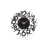 Muyika 41x41cm Modern Metal Silent Wall Clock - Large Decorative Timepiece for Home