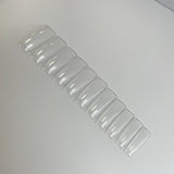Long Duck Nail Tips - Clear