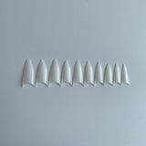 XL NO C Stiletto Natural Acrylic Nail Tips Box - 500pc
