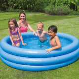 Intex Crystal Blue Inflatable Swimming Pool: Safe, Fun Water Play for Kids - 57.87" Diameter, Durable Vinyl