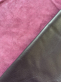 Grape Natural Grain Deer-Tanned Cowhide –  Full Aniline Finish, 1.1–1.3 mm (3 oz), ~20 Sq Ft