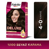 Palette Deluxe 4-0 Brown Hair Dye - Long-Lasting Hair Dye for Vibrant Color