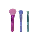 Nascita Professional 3-Piece Makeup Brush Set - Soft Natural-Synthetic Bristles for Flawless Application