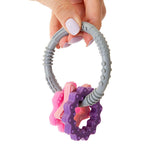 Babyjem Silicone Teether Toy Ring - Safe, BPA-Free, Dishwasher Safe Baby Teething Relief for Infants 3 Months+
