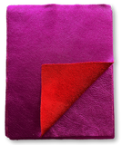 Hot Pink Metallic Natural Grain Chrome-Tanned Cowhide – Metallic Foil Finish, 1.1–1.3 mm (3 oz), Pre-Cut Leather Sheets (8.5" × 11")