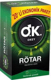 Okey Rštar Condoms, 20 Count - Latex Contraception for Safe Sex Practices