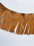 Leather Fringe 1/4" x 7" - Deer-Tanned Cowhide, Sold by the Foot