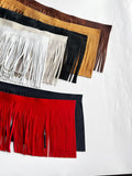 Leather Fringe 1/4" x 7" - Deer-Tanned Cowhide, Sold by the Foot