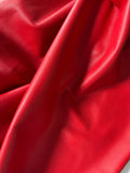 Red Natural Grain Deer-Tanned Cowhide –  Full Aniline Finish, 1.1–1.3 mm (3 oz), ~20 Sq Ft (Also Available in 10 Sq Ft)