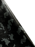 Black Camouflage Natural Grain Chrome-Tanned Cowhide – Italian Foil Finish, 1.1–1.3 mm (3 oz), ~20 Sq Ft
