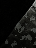 Black Camouflage Natural Grain Chrome-Tanned Cowhide – Italian Foil Finish, 1.1–1.3 mm (3 oz), ~20 Sq Ft