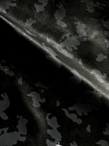 Black Camouflage Natural Grain Chrome-Tanned Cowhide – Italian Foil Finish, 1.1–1.3 mm (3 oz), ~20 Sq Ft