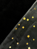 Black & Gold Star Natural Grain Chrome-Tanned Nubuck Cowhide – Italian Foil Finish, 1.1–1.3 mm (3 oz), ~20 Sq Ft