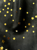 Black & Gold Star Natural Grain Chrome-Tanned Nubuck Cowhide – Italian Foil Finish, 1.1–1.3 mm (3 oz), ~20 Sq Ft