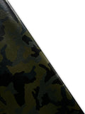 Army Green Camouflage Natural Grain Chrome-Tanned Cowhide – Italian Foil Finish, 1.1–1.3 mm (3 oz), ~20 Sq Ft