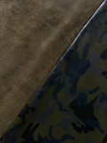 Army Green Camouflage Natural Grain Chrome-Tanned Cowhide – Italian Foil Finish, 1.1–1.3 mm (3 oz), ~20 Sq Ft