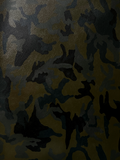 Army Green Camouflage Natural Grain Chrome-Tanned Cowhide – Italian Foil Finish, 1.1–1.3 mm (3 oz), ~20 Sq Ft