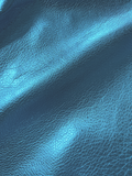 Turquoise Metallic Natural Grain Chrome-Tanned Cowhide – Metallic Foil Finish, 1.1–1.3 mm (3 oz), ~20 Sq Ft