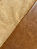 Tan Distressed Cowhide – Chrome-Tanned Automotive and Furniture Upholstery Leather, Waxed Protective Finish, Top Grain, 1.0–1.2 mm (~3 oz), ~45 Sq Ft Whole Hide