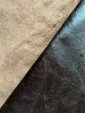 Chocolate Distressed Cowhide – Chrome-Tanned Automotive and Furniture Upholstery Leather, Waxed Protective Finish, Top Grain, 1.0–1.2 mm (~3 oz), ~45 Sq Ft Whole Hide