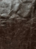 Chocolate Distressed Cowhide – Chrome-Tanned Automotive and Furniture Upholstery Leather, Waxed Protective Finish, Top Grain, 1.0–1.2 mm (~3 oz), ~45 Sq Ft Whole Hide
