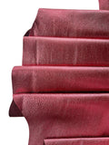 Wine Metallic Natural Grain Chrome-Tanned Cowhide – Metallic Foil Finish, 1.1–1.3 mm (3 oz), ~20 Sq Ft