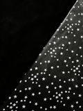 Black & White Star Natural Grain Chrome-Tanned Cowhide – Italian Foil Finish, 1.1–1.3 mm (3 oz), ~20 Sq Ft