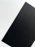 Black Smooth Italian Calf Leather: 7.5" x 12" Pre-Cut Pieces