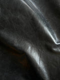 Black Pull Up Cowhide – Semi Veg-Tanned, Top Grain, Wax/Oil Finish, 1.1–1.3 mm (3 oz), ~20 Sq Ft