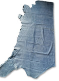 Sky Blue Large Alligator Embossed Cowhide