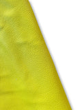 Lemon Yellow Natural Grain Deer-Tanned Cowhide –  Full Aniline Finish, 1.1–1.3 mm (3 oz), ~20 Sq Ft