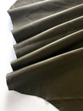Olive Natural Grain Deer-Tanned Cowhide –  Full Aniline Finish, 1.1–1.3 mm (3 oz), ~20 Sq Ft