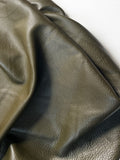 Olive Natural Grain Deer-Tanned Cowhide –  Full Aniline Finish, 1.1–1.3 mm (3 oz), ~20 Sq Ft