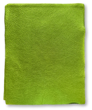 Lime Green Metallic Natural Grain Chrome-Tanned Cowhide – Metallic Foil Finish, 1.1–1.3 mm (3 oz), Pre-Cut Leather Sheets (8.5" × 11")