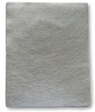 Silver Metallic Natural Grain Chrome-Tanned Cowhide – Metallic Foil Finish, 1.1–1.3 mm (3 oz), Pre-Cut Leather Sheets (8.5" × 11")