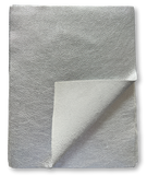 Silver Metallic Natural Grain Chrome-Tanned Cowhide – Metallic Foil Finish, 1.1–1.3 mm (3 oz), Pre-Cut Leather Sheets (8.5" × 11")