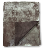 Dark Brown/Gold Distressed Metallic Cowhide Leather: 8.5" x 11" Pre-Cut Pieces