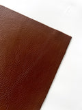 Brandy Brown Natural Grain Deer-Tanned Cowhide –  Full Aniline Finish, 1.1–1.3 mm (3 oz), Pre-Cut Leather Sheets (8.5" × 11")