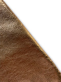 Rose Metallic Natural Grain Chrome-Tanned Cowhide – Metallic Foil Finish, 1.1–1.3 mm (3 oz), ~20 Sq Ft