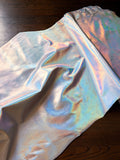 Silver Iridescent Smooth Metallic Cowhide – Foil Finish, 1.1–1.3 mm (3 oz), ~20 Sq Ft