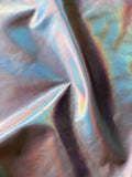 Silver Iridescent Smooth Metallic Cowhide – Foil Finish, 1.1–1.3 mm (3 oz), ~20 Sq Ft
