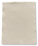 Off White Natural Grain Deer-Tanned Cowhide –  Full Aniline Finish, 1.1–1.3 mm (3 oz), Pre-Cut Leather Sheets (8.5" × 11")