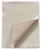 Off White Natural Grain Deer-Tanned Cowhide –  Full Aniline Finish, 1.1–1.3 mm (3 oz), Pre-Cut Leather Sheets (8.5" × 11")