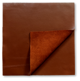 Brandy Natural Grain Deer-Tanned Cowhide –  Full Aniline Finish, 1.1–1.3 mm (3 oz), Pre-Cut Leather Sheets (12" × 12")