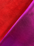 Hot Pink Metallic Natural Grain Chrome-Tanned Cowhide – Metallic Foil Finish, 1.1–1.3 mm (3 oz), ~20 Sq Ft